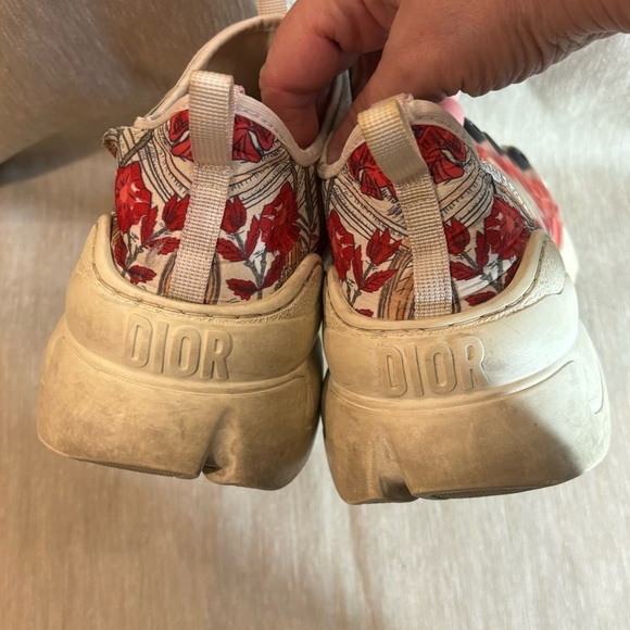 CHRISTIAN DIOR SZ 39 MULTICOLOR DIOR MILLE FLEURS D-CONNECT SNEAKERS Flaws - Picture 8 of 11
